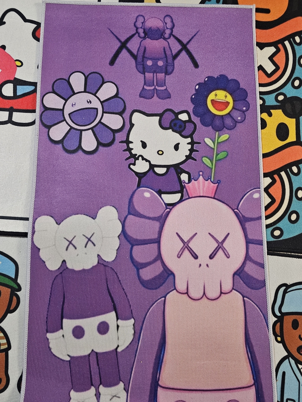 Purple Hello Kitty x KAWS Murakami Rug